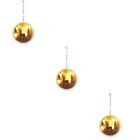 3 Pieces Wooden Luminous Pendant Hanging Christmas Decor Ornament Tree LED