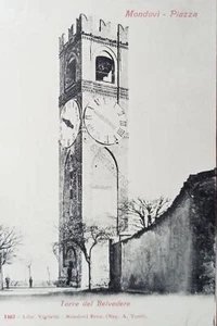 Cartolina - Mondovi - Piazza - Torre del Belvedere - 1900 ca. - Picture 1 of 1