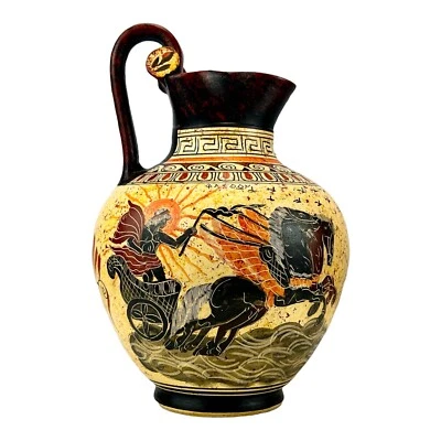 Phaethon Chariot of The Helius Sun Vase Ancient Greek Pottery Ceramic - Image 1 of 4