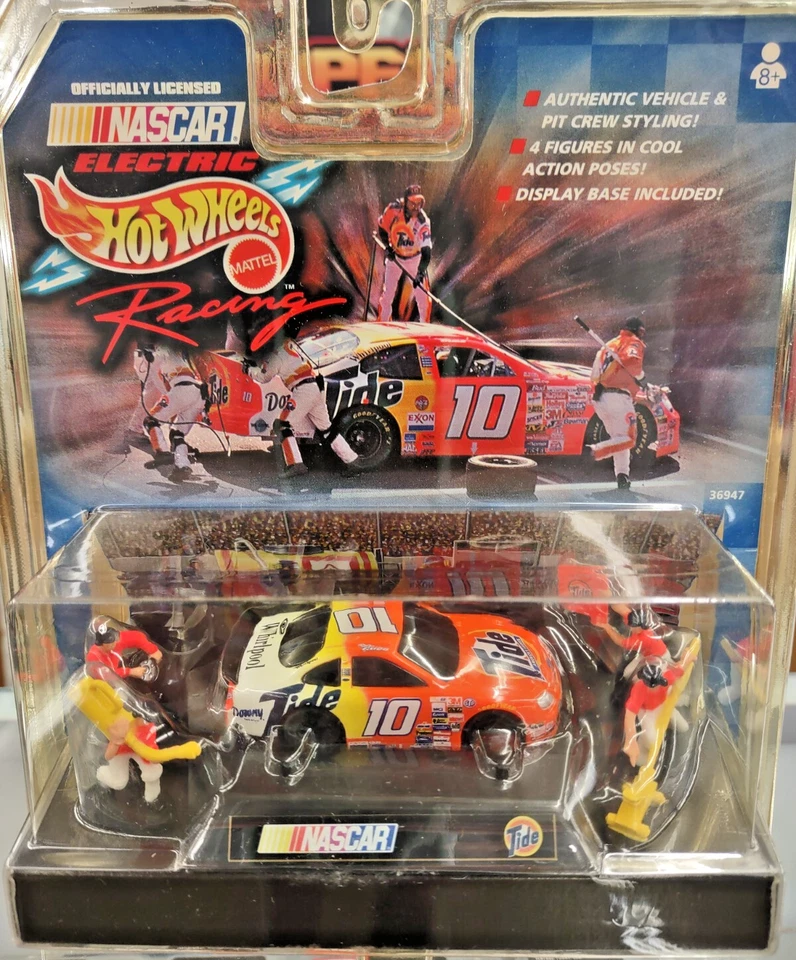Tyco Mattel Hot Wheels Racing 36947 NASCAR #10 with Pit Crew Racing HO Slot Car - image 1 of 1