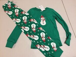 NWT Gymboree Christmas Boys Gymmies Snowman Pajama Set 4,6,7