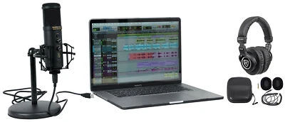 Rockville Solo-Cast Pro USB Microphone w/Recording Interface+Stand+Headphones - Image 1 of 4