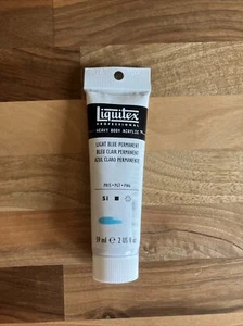 Pintura acrílica corporal pesada profesional Liquitex 59 ml azul claro permanente S1 - Imagen 1 de 2
