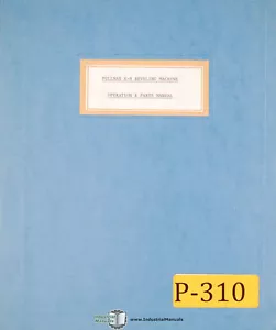 Pullmax X8, máquina biseladora, operaciones y piezas año manual (1959) - Imagen 1 de 2
