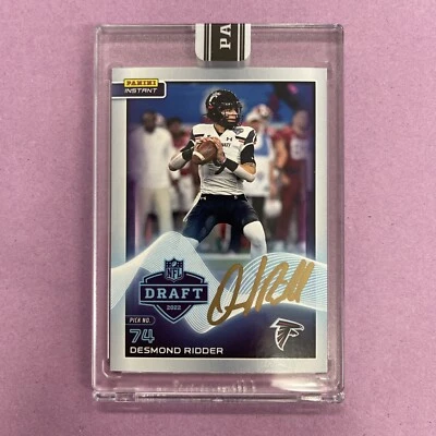 2022 P/I NFL Draft Desmond Ridder #24 RC Rookie Auto 4/5 FALCONS F2 - Image 1 of 2