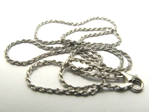 COLLANA CATENINA FUNETTA IN ARGENTO 925 CM. 50 UOMO DONNA EFFETTO ORO BIANCO - Imagen 1 de 1