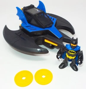 Fisher Price Imaginext DC Super Friends Batman's Batwing w/ Figure & Discs N4301 - Picture 1 of 6