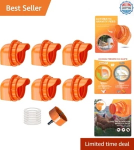 DIY Chicken Feeder Kit 6 Port No Waste with Hole Saw for Buckets - Picture 1 of 9