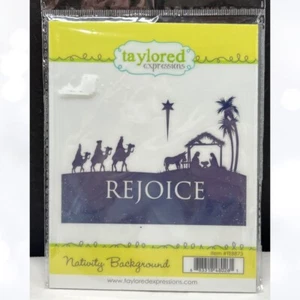 Taylored Expressions NATIVITY Background Christmas Religious Rubber Stamp Rare - Picture 1 of 2
