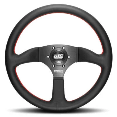 ATC Sprint DriftOne$ Steering Wheel Semi Dish Black Leather 345mm Made in Japan - Image 1 of 4