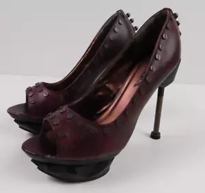 Hades Footwear CRIMSON Heels Size US 8 (AU6.5) Goth Gothic Steampunk Stilettos - Picture 1 of 16