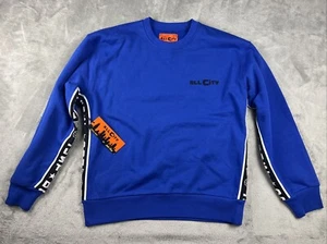 Just Don All City Sweatshirt Mens Large Pullover Crewneck Long Sleeve Blue - Picture 1 of 9