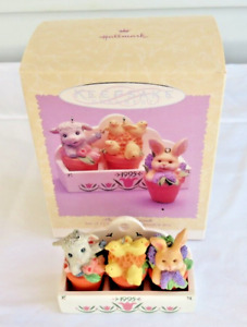1995 Easter Hallmark Keepsake Ornaments Flowerpot Friends Lamb Chicks Bunny