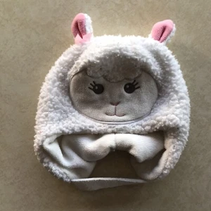 baby girls’ 12-18 months white lamb beanie - Picture 1 of 2