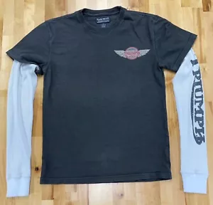 Camisa gráfica de manga larga con temática de motocicleta Lucky Brand Triumph para hombre XS - Imagen 1 de 3