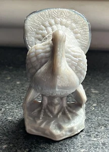 Mosser Glass - Marble (Gray) Turkey Solid Glass Figurine Thanksgiving 2.5" tall - Picture 1 of 8