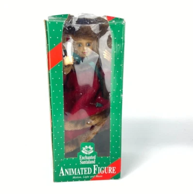 Vintage Enchanted Santa Land Music Light Figure Read Full Description - Image 1 of 4