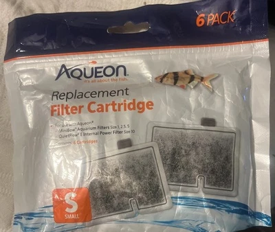 Aquron Replacement Filter Cartridge For Aqueon Products 6 Pk Size S Small - Image 1 of 3