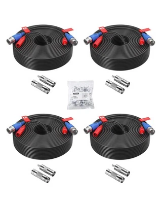 ZOSI 4 Pack 100ft(30M) All-in-One Video Power Cables,BNC Extension Security C... - Image 1 of 4
