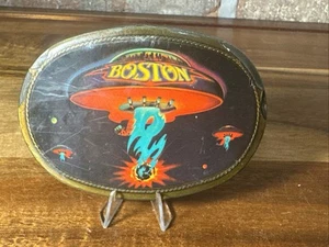 VTG Boston Belt Buckle Rock Band Space Ship Pacifica Mfg 1977 Metal & Enamel - Picture 1 of 8