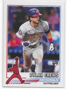 2025 Topps Heritage '76 Redefined #76R12 Dylan Crews Washington Nationals - Picture 1 of 2