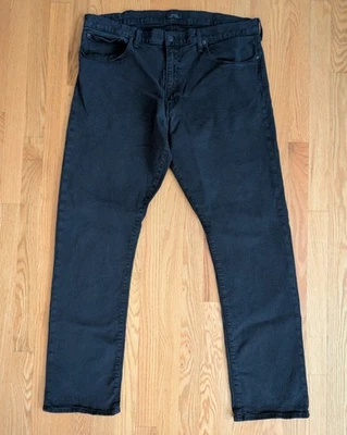 Polo Ralph Lauren Jeans Mens 38x34 Black Denim Hampton Relaxed Straight Tag - Image 1 of 4