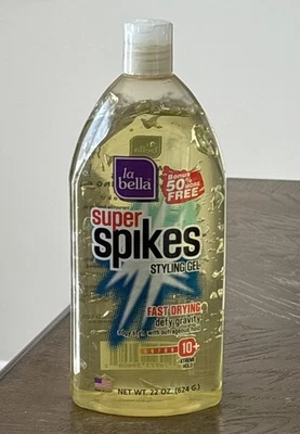 La Bella Super Spikes Styling Gel Fast Drying Defy Gravity Extreme Hold 22oz NEW - Image 1 of 4