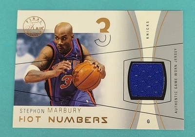 2003-04 Flair Final Ed. Hot Numbers RELIC /75 #HN-STM Stephon Marbury Card S9 - Image 1 of 2