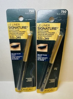 2 L'oreal Paris Le Liner Signature Mechanical Eyeliner Smooth Glide Blue Jersey - Image 1 of 2