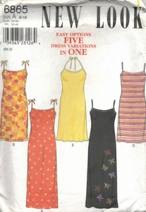 6865 New Look 5 varianti di abito in un unico modello da cucire taglia 8-18 - Foto 1 di 2