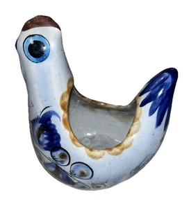 Estatuilla de cerámica Tonala México hecha a mano/pintada de colección firmada CAT México 317 12 - Imagen 1 de 8