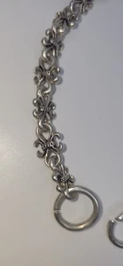 Design Wappenlilie Geldbörse Kette Biker Silber 925 USA 22 Zoll Geldbörse 0,140g. - Bild 1 von 9