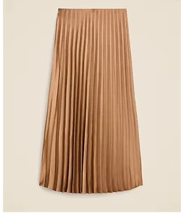 J.Crew Gwyneth plissierter Schlupfrock Größe Medium camel neu mit Etikett $ 128 - Bild 1 von 3
