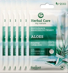 Aloe feuchtigkeitsspendende Gesichtsmaske für jeden Hauttyp Farmona Kräuterpflege - 6 Stck. - Bild 1 von 2