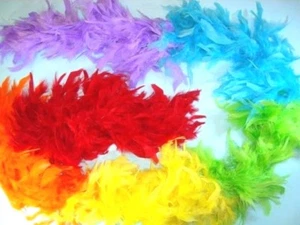 10 x Heavy Duty Multi Colour Feather Boas 1.82mtrs Soft Burlesque Hen Party - Picture 1 of 1