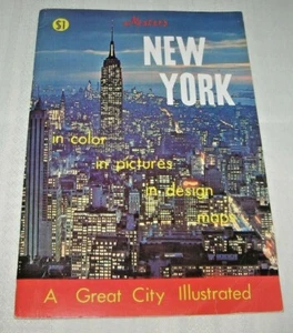 1965 NESTER'S NEW YORK in COLOR in PICTURES with MAPS SOUVENIR BOOK (ILLUSTRATED - Picture 1 of 11