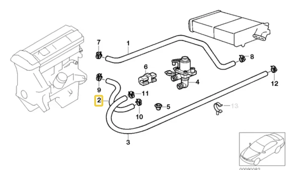 Manguera de agua para BMW Z3 Foto 1 de 1