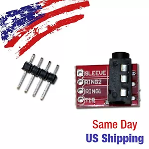 Mini conector de audio TRRS 3,5 mm módulo de ruptura placa auriculares audio video enchufe ¡EE. UU.! - Imagen 1 de 3