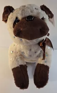Peluche pug cucciolo cane cuori scintillanti 18" peluche - Foto 1 di 9