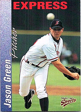 2000 Multi-Ad Round Rock Express Minor League Baseball #11 Jason Green