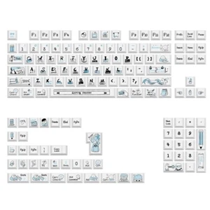 136 Sea Salt Course PBT Dye Sublimation Keycap Original Height for Mechanical - Zdjęcie 1 z 8