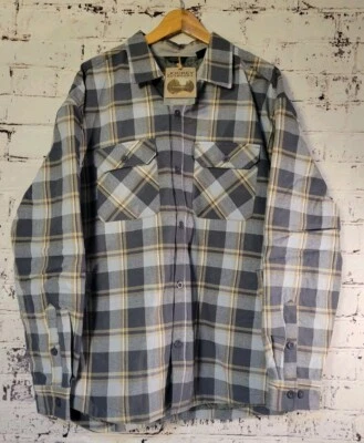 Jockey Flannel Shacket Insulated Mens XL Grey Yellow Country Work Wear - Image 1 of 4