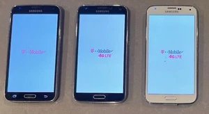 Lot of 3 Samsung Galaxy S5 SM-G900T  (T-Mobile) Black/White 16GB - Picture 1 of 3