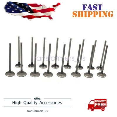 Válvulas de escape de admisión de 16 piezas aptas para Buick Cadillac Chevrolet 2011-2019 1,4 L DOHC Foto 1 de 4