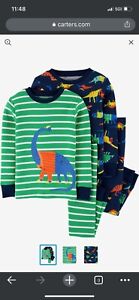 Carter's Toddler 4-Piece 100% Snug Fit Dinosaurs Cotton PJs 5T New