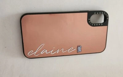 iPhone XR castify case rose gold colored mirror case personalized Elaine  - Image 1 of 3