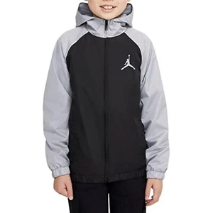 Jordan Big Kinder Jugend Jungen Windbreaker durchgehender Reißverschluss Kapuzenjacke (Large) - Bild 1 von 2