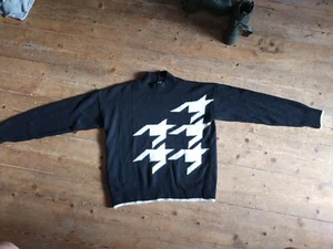 Next Jumper Medium Black With White Pattern Used - Picture 1 of 7