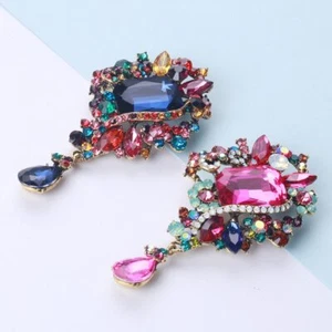 Broche De Colección Estrás Ropa Grande Cristal Corsé Vestido Accesorios - Imagen 1 de 14