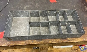 Vintage Small Parts Storage Tray Galvanized Steel .hardware , - Picture 1 of 12